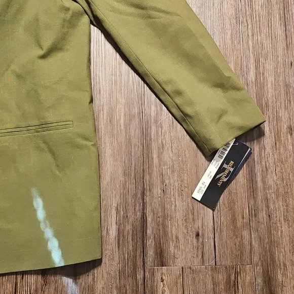 Womens Requirements Chartreuse Linen Blazer Sz 10 - Picture 3 of 8